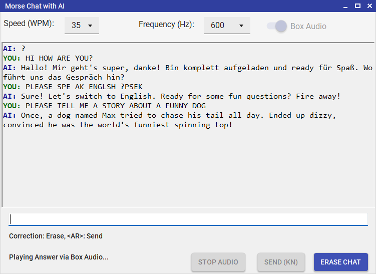 AI Chat window