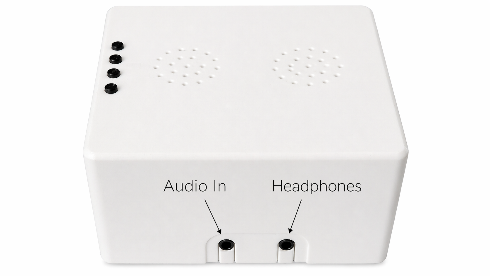 Right side — Audio In, Headphones