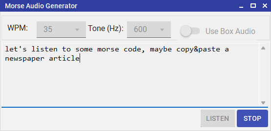 CW Audio Generator