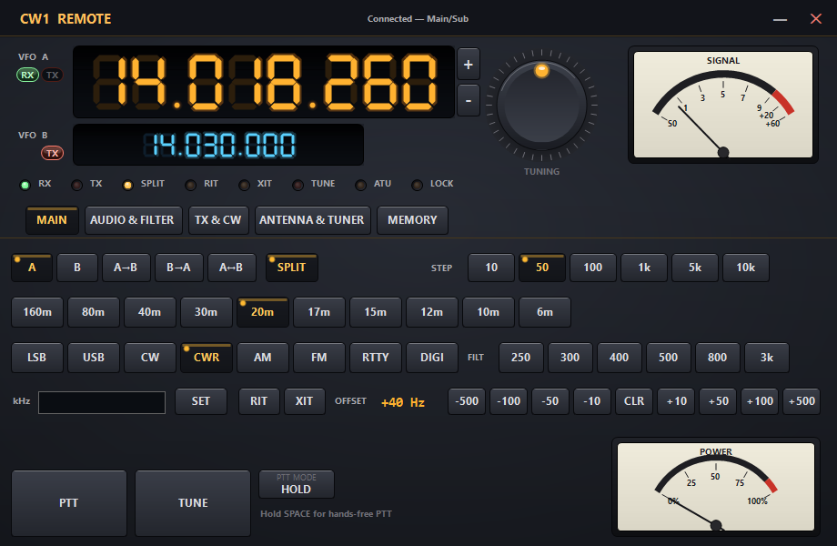 DL2CC-REMOTE-CW Remote Control
              panel