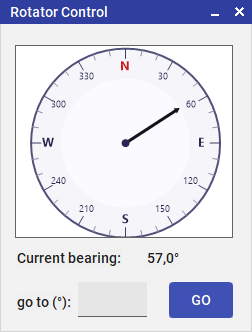Rotator compass window