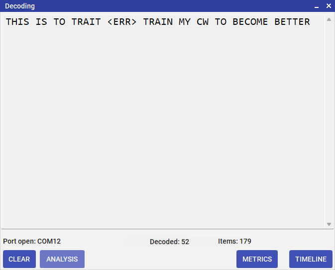 TX Decoder window
