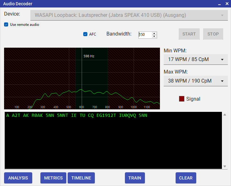 CW Audio Decoder